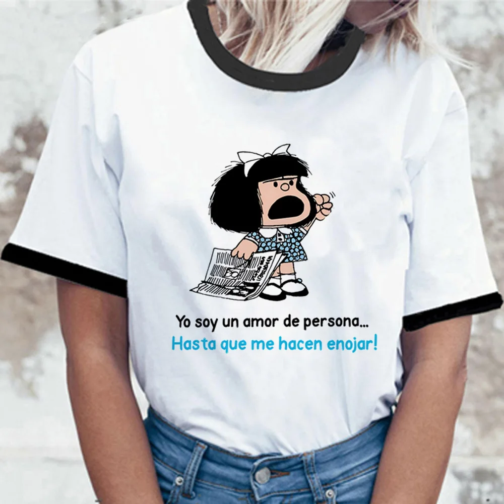 

Топ Mafalda для женщин Y2K аниме harajuku Топ для девушек забавная одежда