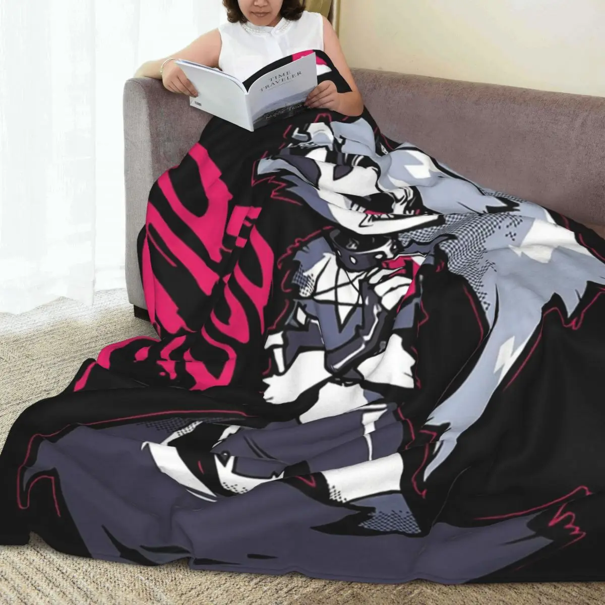 Loona Collage Helluva Boss Anime Blanket Flannel Breathable Throw Blankets Sofa For Home Bedroom Travel Throws Bedspread Quilt 5