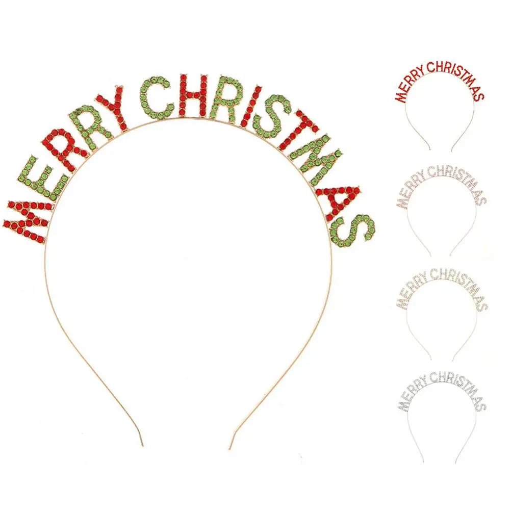 Christmas Headband Antlers Snowflake Merry Christmas Pentagram Happy New Year Hair Clip Hair Accessories
