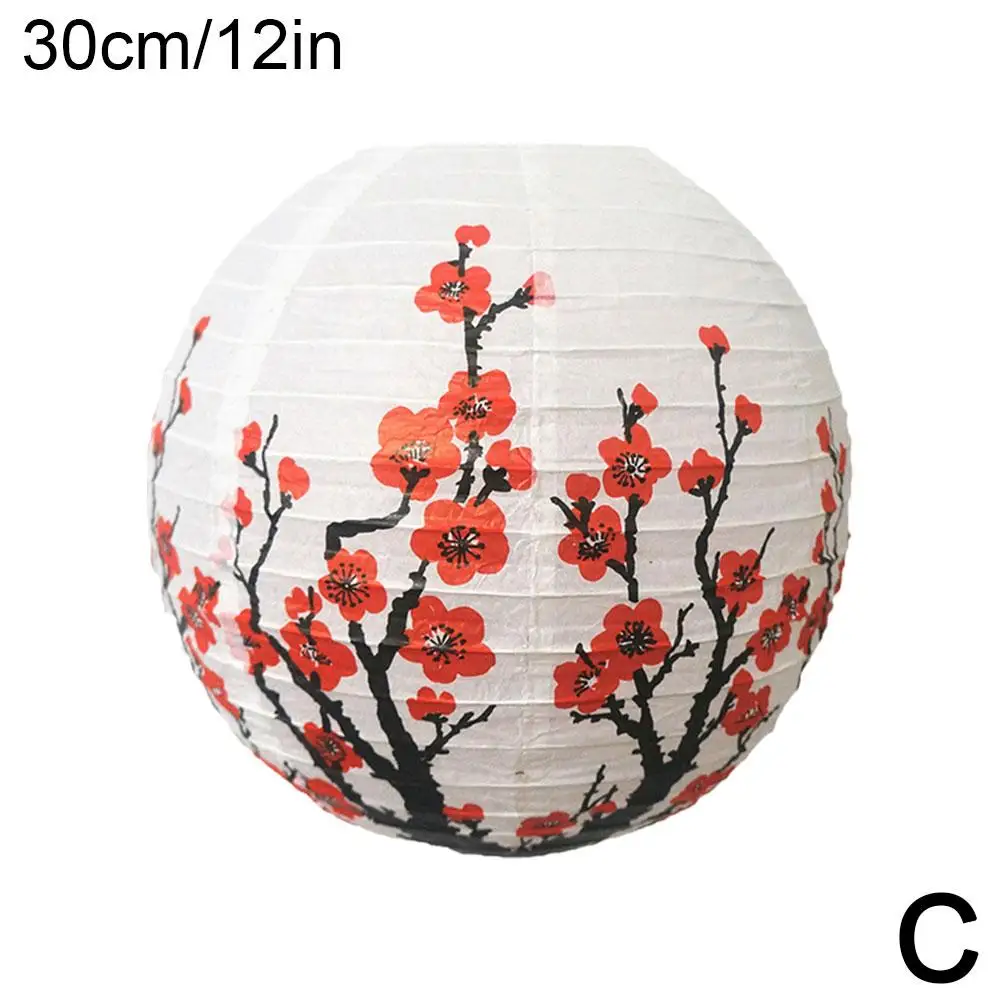 30 cm Plum Blossom Runde Papierlaterne Lampe Chinesischer Orientalischer Stil Frühlingsfest Restaurant Hochzeit Home Decor Geschenke – Detail 16