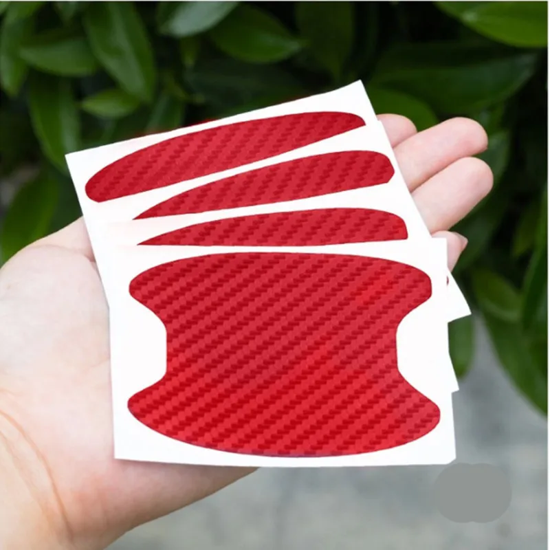 4pcs Car Door Sticker Carbon Fiber Styling Scratches Cover For Citroen C4 Grand Picasso Dodge Ram Seat Leon Fr Car Supplies