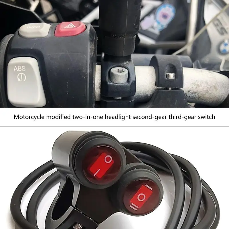 

Водонепроницаемый руль с 2 файлами + 3 файла, кнопка управления 12 В, 22 мм, 2 в 1, переключатель фар для мотоцикла, прожектор