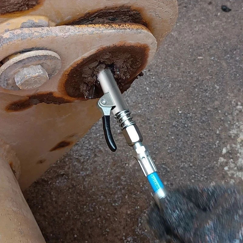 2023New Grease Coupler Heavy-Duty Quick Release Grease Gun Coupler NPTI/8 10000PSI Two Press Easy to Push Accessories