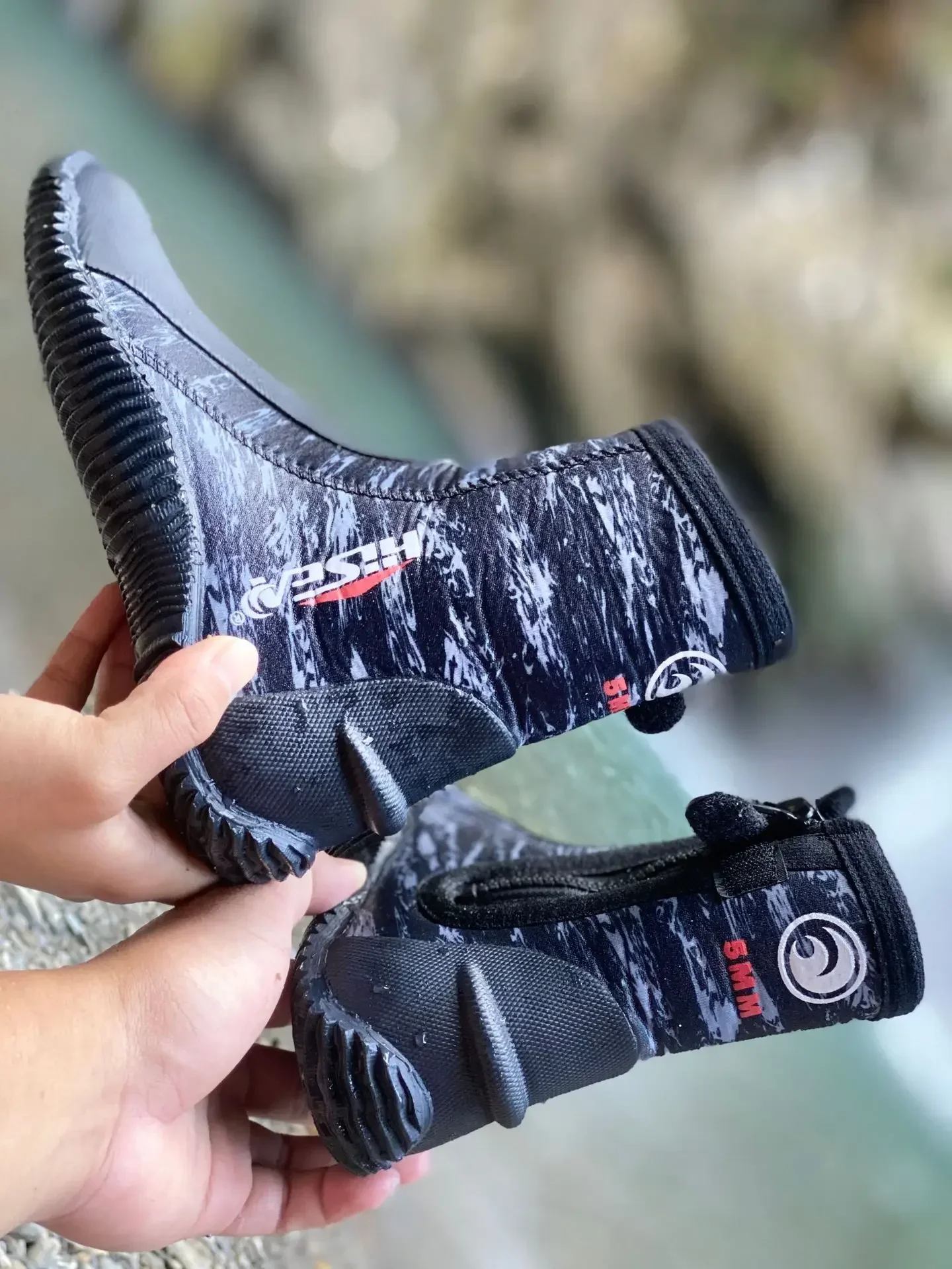 Water Shoes 5MM Neoprene Scuba Diving Boots Vulcanization Winter Cold Proof High Upper Warm Fins Spearfishing