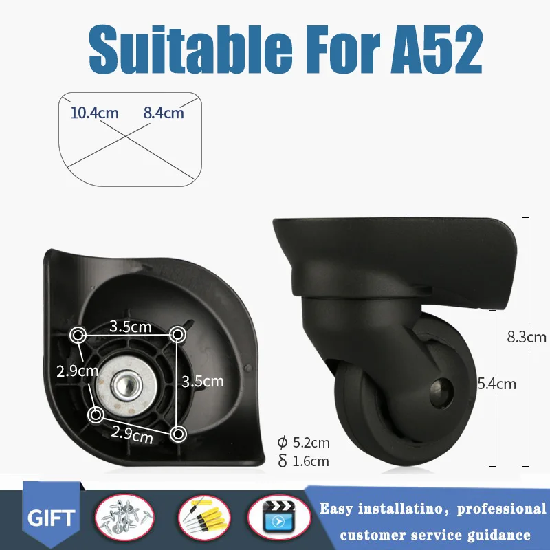 Suitable For American Traveler 41Z Suitcase Wheel American Traveler A52 A-52 Universal Wheel Trolley Luggage Accessories Roller