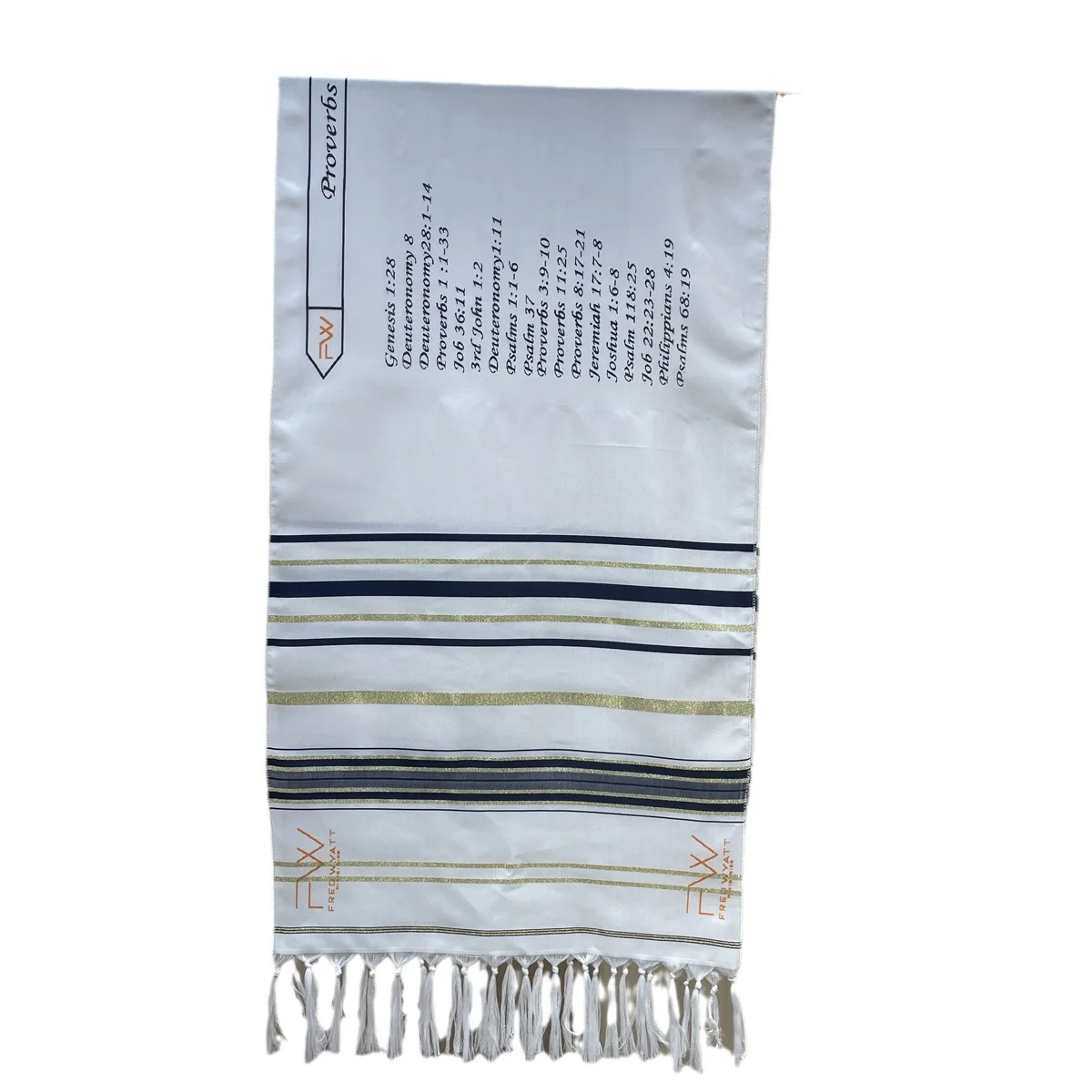 

Шарф для религиозной молитвы Tallit Proverbs10:22 50x180 см