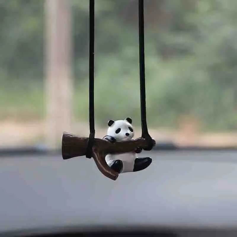 Lustige Frech Panda Auto Innen Dekoration Hängen Harz Panda Auto