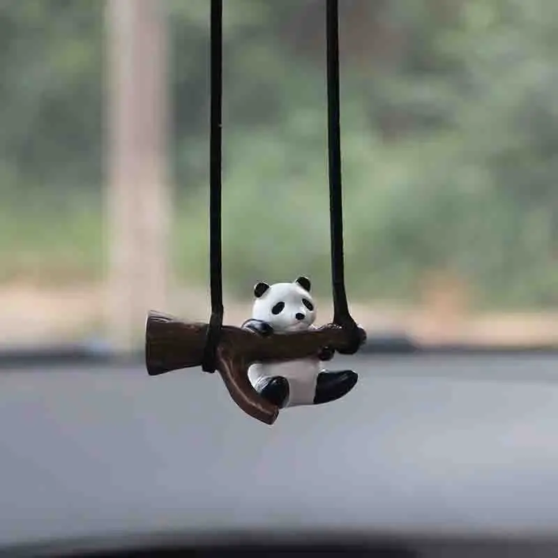 Nette Panda Auto Zubehör Schaukel Auto Anhänger Auto Rückspiegel Anhänger  Geburtstag Geschenk Auto Decoraction Innen