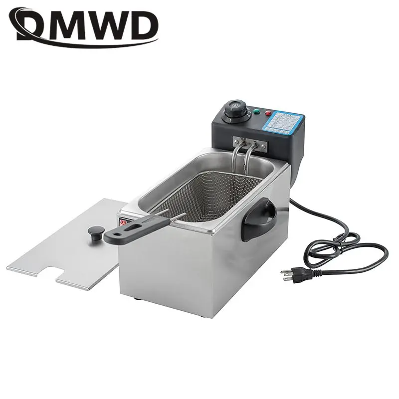 Commercial/Household Electric Deep fryer 4L 2000W Desktop Fryer Fried Chicken French fries Temperature control Removeable Basket