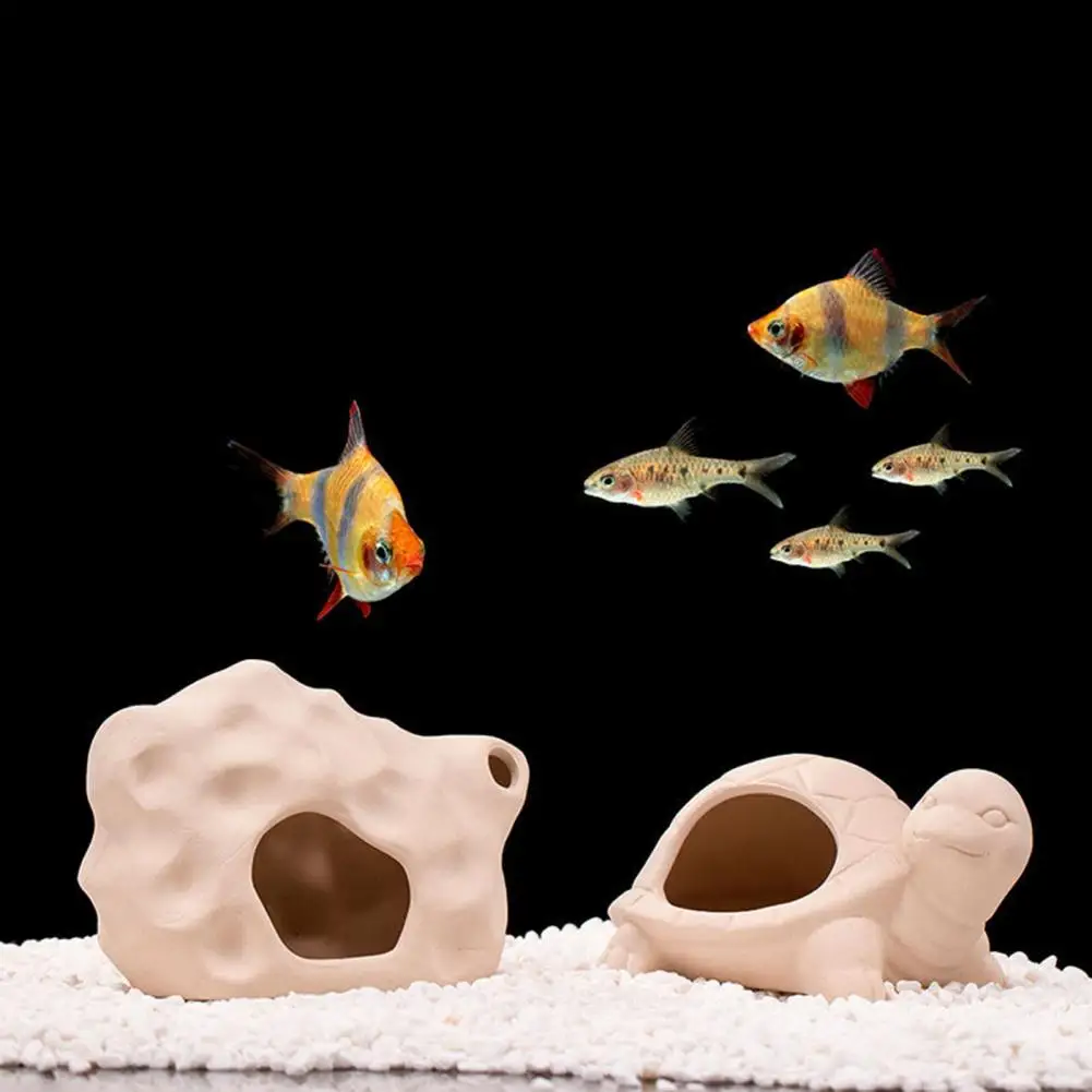 High-quality Fish Tank Decor Decorations for Aquarium Exquisite Ceramic Aquarium Landscaping Ornament Unique Fish Tank Shelter