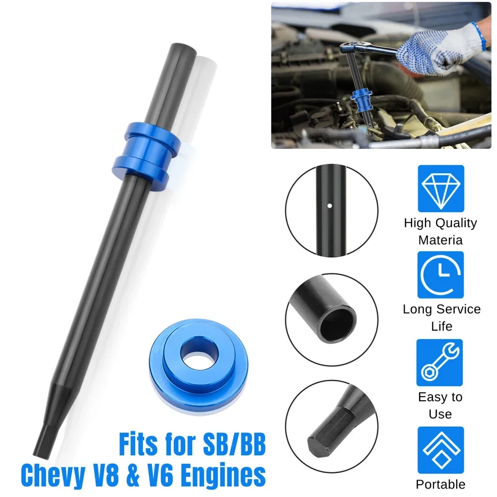 Oil Pump Primer Aluminum Oil Pump Priming Tool Anti-rust for Chevy V6 V8 Engine Small Big Block for Chevy 283 SBC 454 BBC MGO3