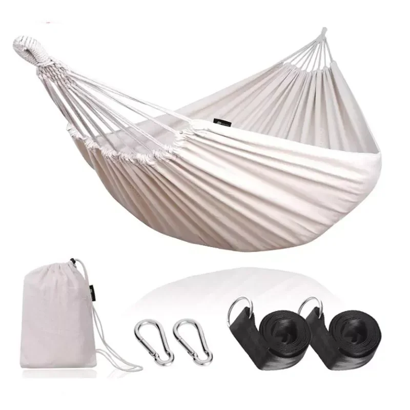2023New Hammock Portable Hanging Bed Indoor Bedroom Hammock Lazy Chair Backpack Travel Outdoor Camp Hiking Swing Chair Thick Can 6