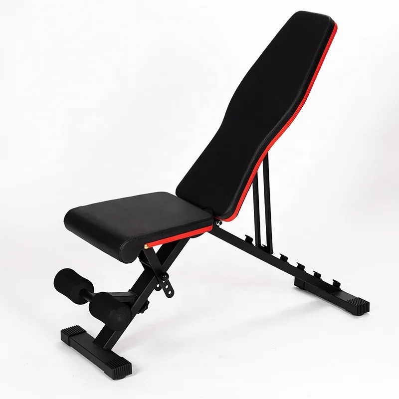 Hot Sale Folding Dumbbell Weight Lifting Bench Sit Up Home Gym Fitness Exercise Flat Adjustable For Sale