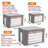 Quilt Organizer Storage Foldable Clothes Blanket Quilt Organizer Box Large Capacity Closet Storage Clothes Cabinet Organizer 6