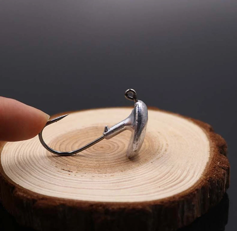 Acheter HENGJIA 5 pièces t-tail leurre de pêche souple bionique bar brochet avec yeux 3D artificiel 8.8 cm matériel de pêche