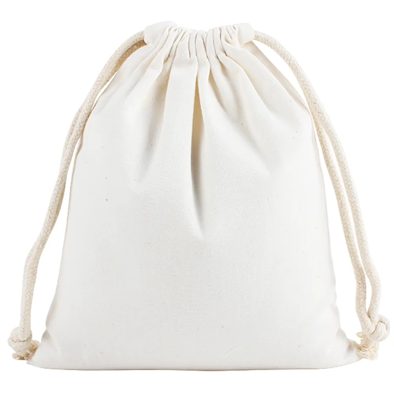 DINYAO Extra Large White Cotton Drawstring Pocket Washable Dirty Pocket Laundry Bag Reusable Clothing Grocery Storage Bag 3