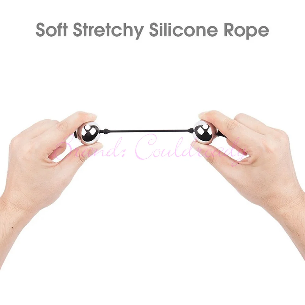 Kegel Balls 3 Size Metal Anal Beads Butt Plug Silicone Rope Ben Wa Geisha Balls Weighted Vaginal Kegel Exerciser Erotic Sex Toys for Woman