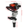 2-Stroke Pile Driver 32.6cc Pile Driver 2 Stroke Gas Powered Post Hammer Farm Fence Garden Tool Heavy Duty 6