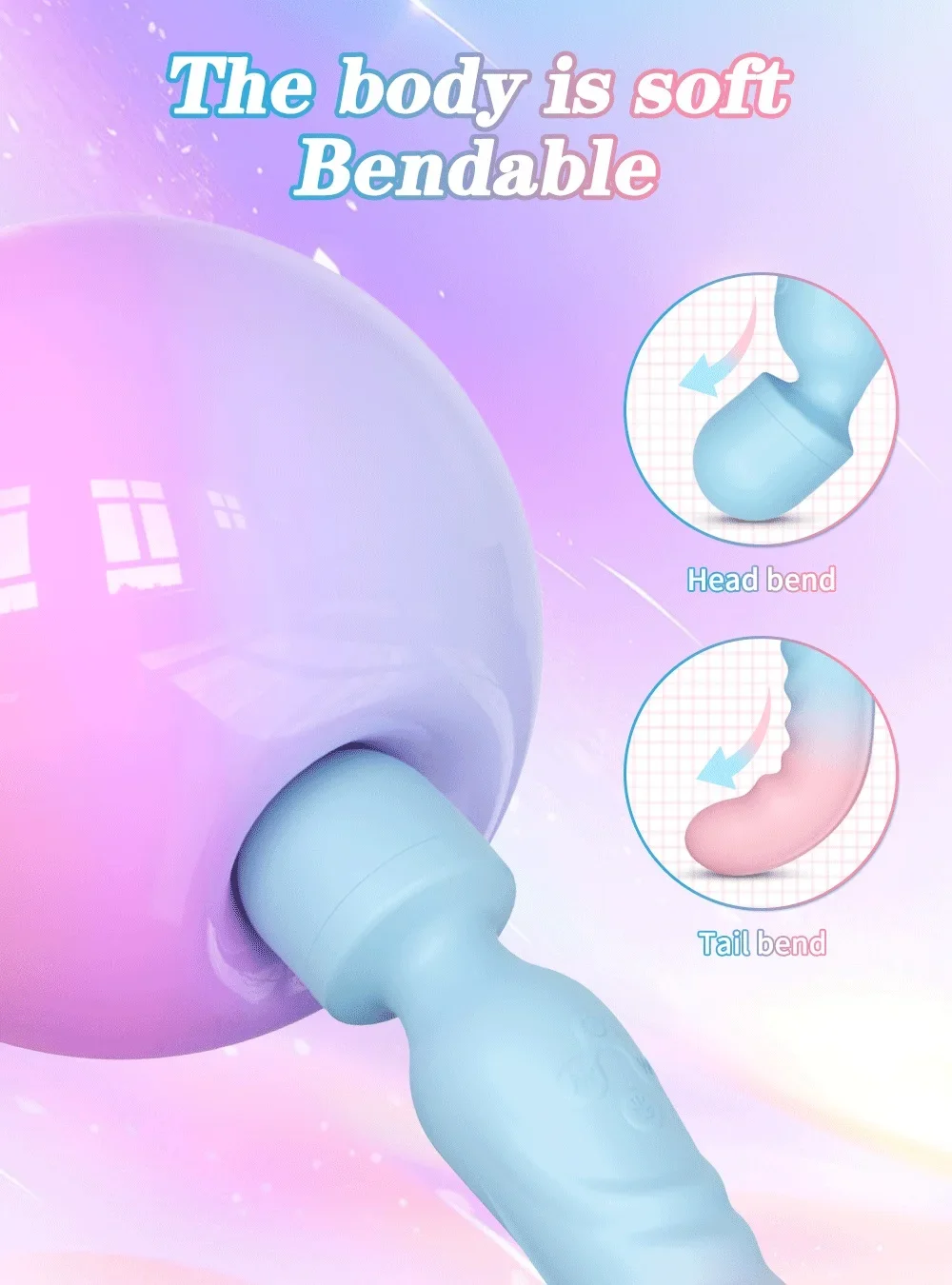 HeartCaptor G-Spot Vibrator Clitoral Stimulator Silicone Heating Wand Massager for Women Couples - Details 4