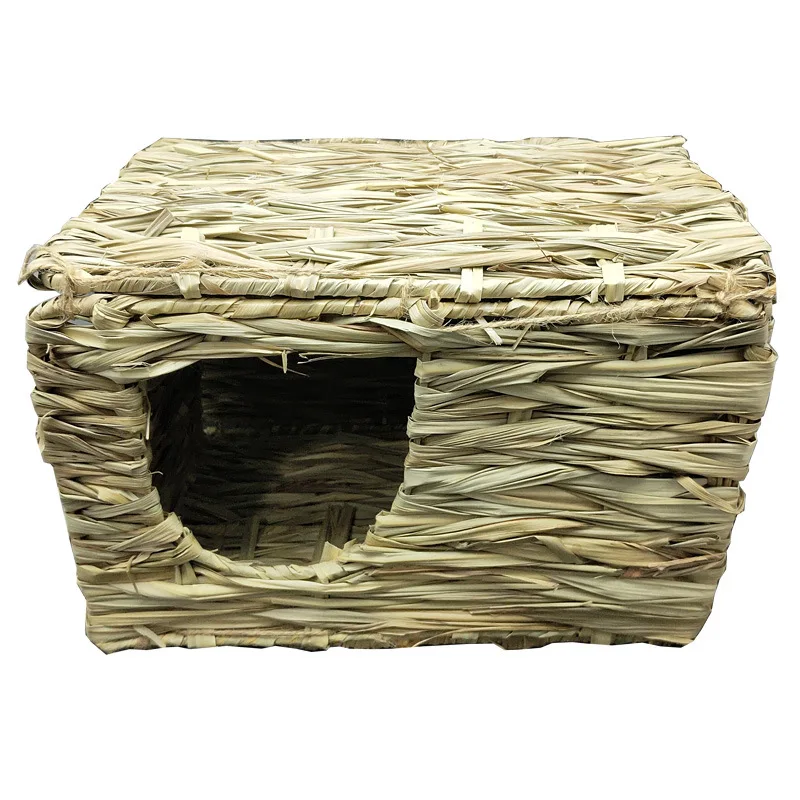

Folding Straw Rabbit Cage Shelter Grass Nest Rabbit Cage Totoro Hamster Guinea Pig Nest Warm Rabbit Nest