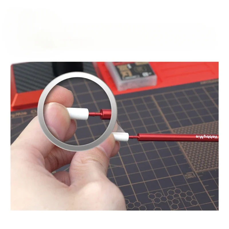 Colour Cleaning Sponge Swab Wipe Rod Inclined Head Metal Wipe Pen Model Cleaning Tool Red/Grey for Military Model Hobby Tool DIY