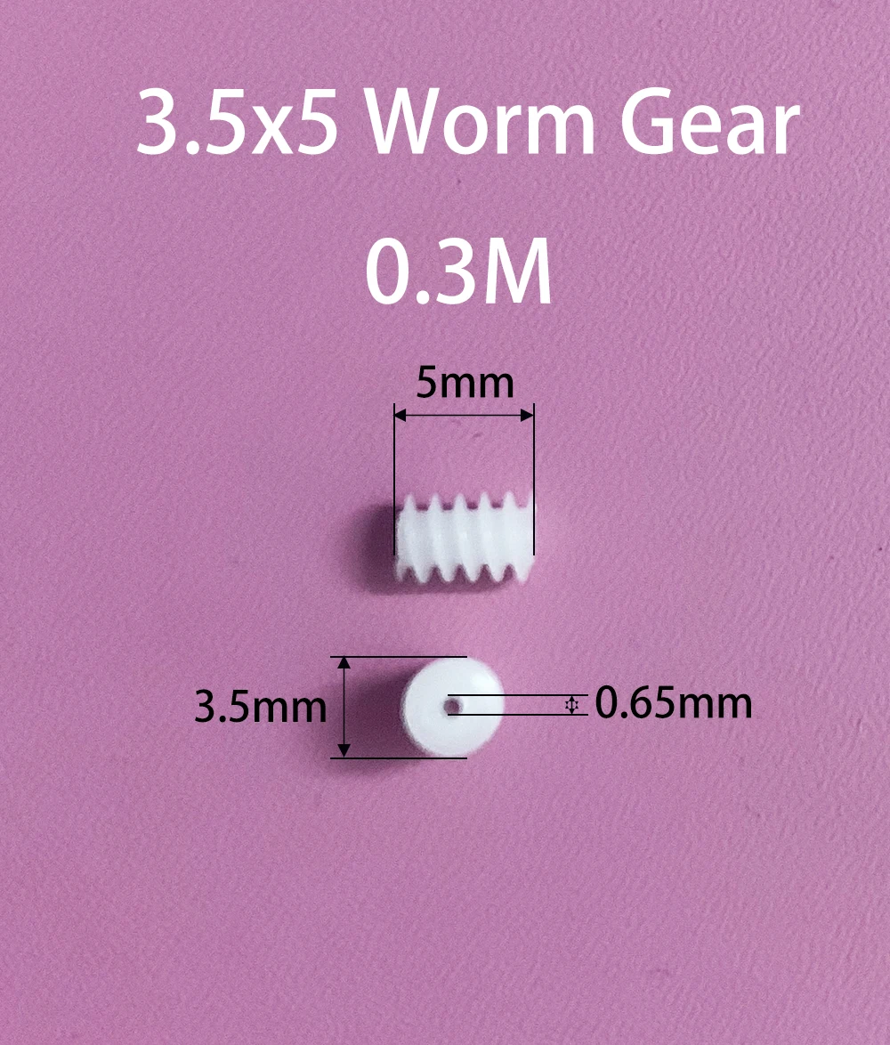 10pcs Sample Worm Gear 3.5*5mm 0.3m / 5x5mm 0.8a 0.4m / 6x8mm 6x10mm 0