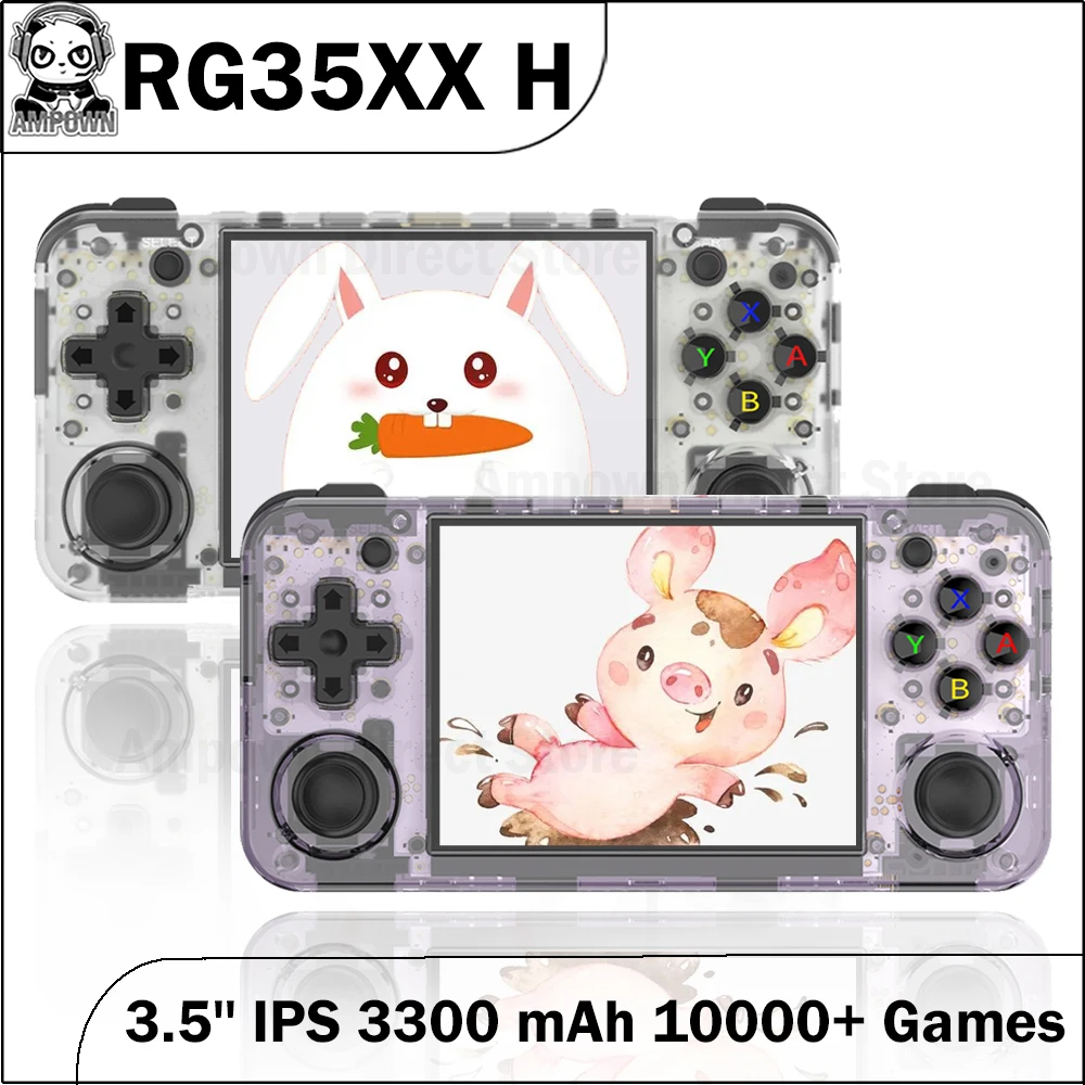 ANBERNIC RG35XX H Handheld Game Console 3.5-inch IPS Screen Linux H700  Retro Video Games Player 3300mAh 64G 5528 Classic Games - AliExpress