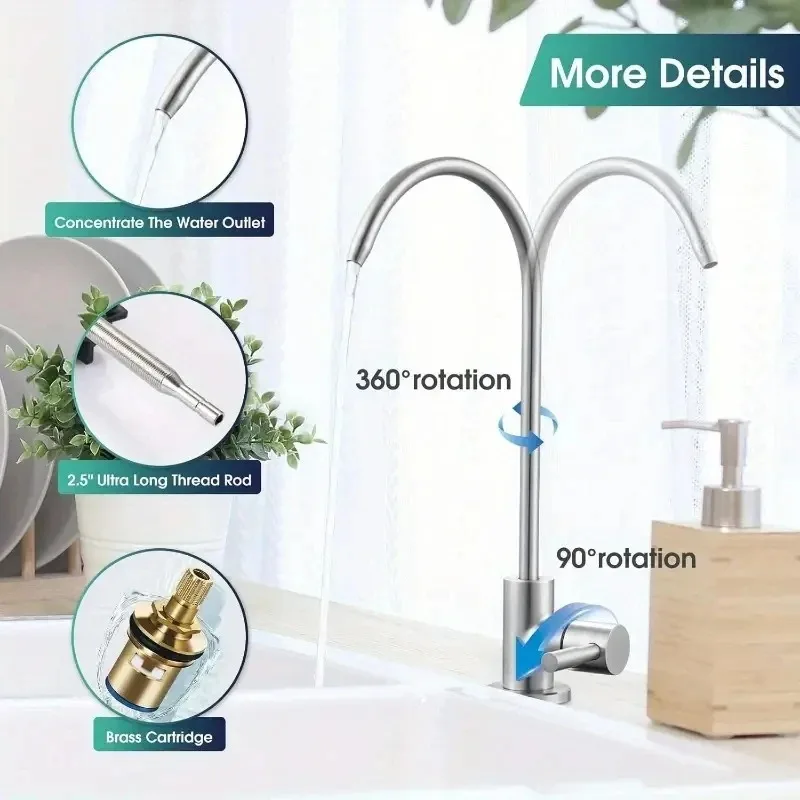 304 Stainless Steel Kitchen Filtered Faucet image 1