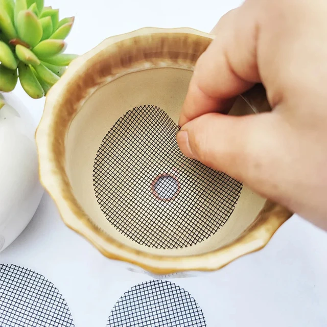 Pot Hole Mesh Pad Mat Grid Round Drainage Hole Screen for Pot Bottom Prevent Soil Loss Anti Bonsai Flower Plant Gardening Tools 3