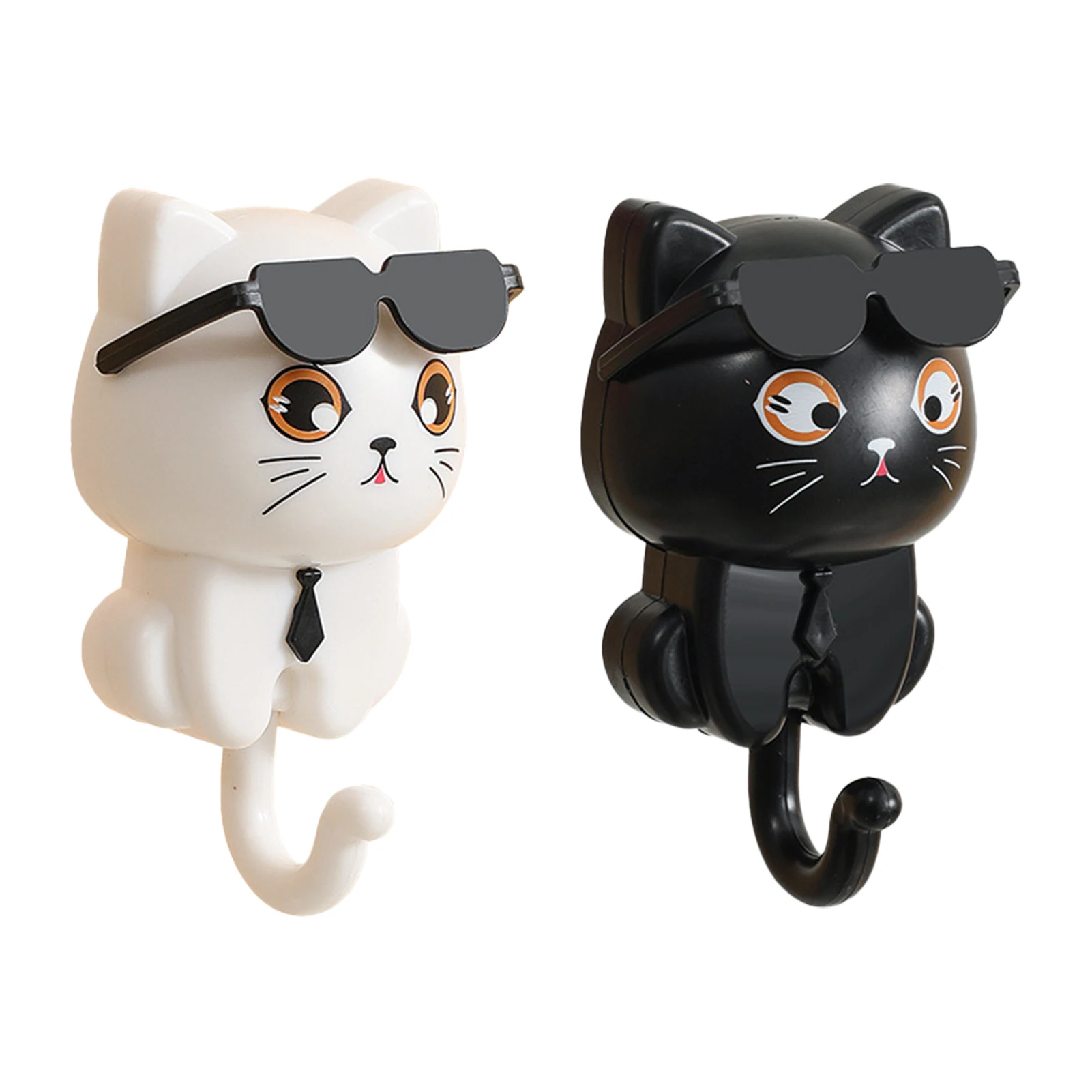 Cartoon Cat Hook Self Adhesive Dormitory Bedroom Door Hangers Hooks Key Umbrella Towel Cap Coat Rack Wall Decoration Rack 4