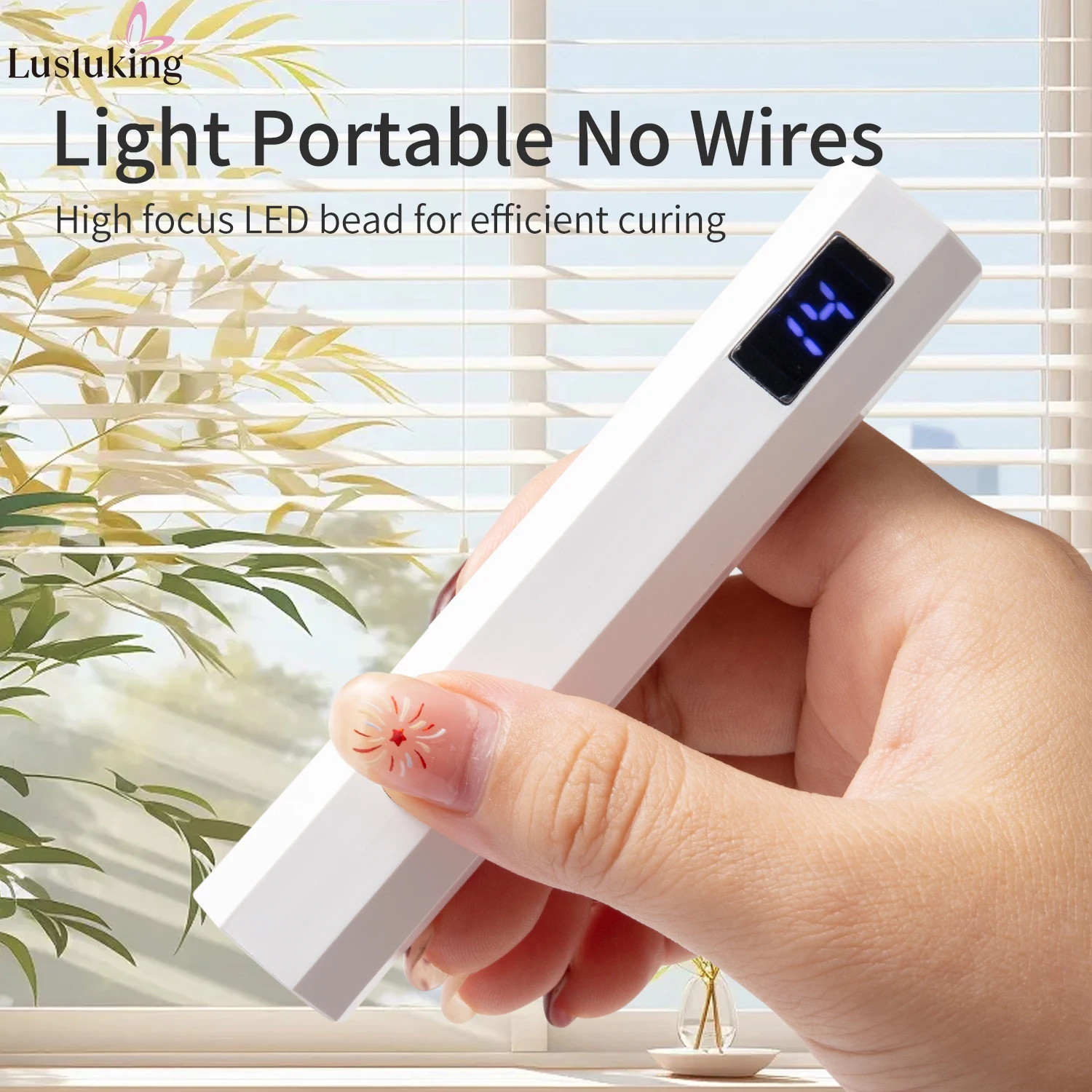 휴대용 LED UV 네일 램프, 충전식 미니 UV 라이트, 젤 네일 빠른 건조, 여행 및 가정용 컴팩트 네일 아트 도구