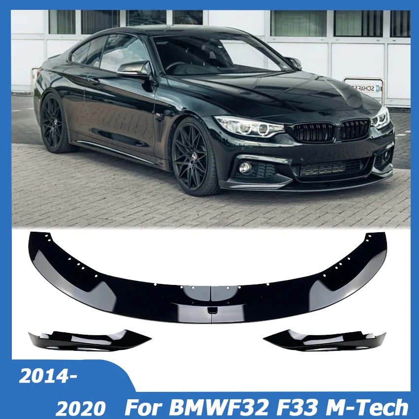 

For BMW F32 F33 F36 M-Tech 2014-2020 Front Bumper Lip Spoiler Side Splitter Canard Chin Diffuser Body Kit Guards Car Accessories