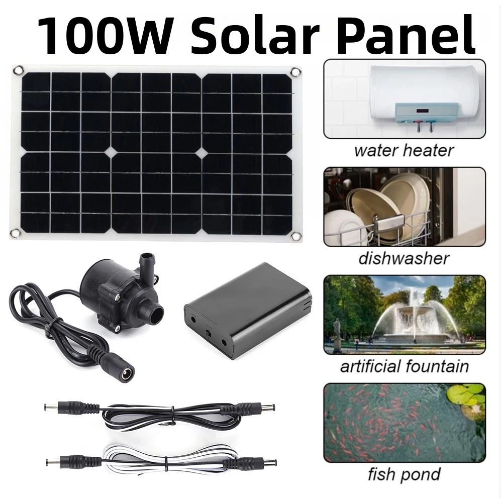 Water Pump Solar Fish Tank Heater 50feet And 17m3/H Heavy Duty