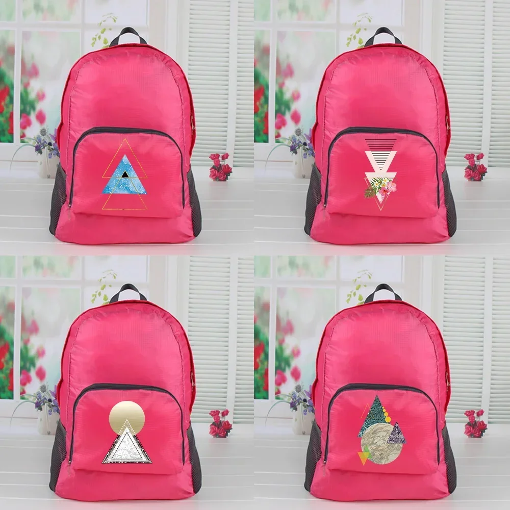 

Backpacks for Women Universal School Bag Foldable Sports Daypack Ultralight Portable Hiking Pack Shape Pattern Series 2024