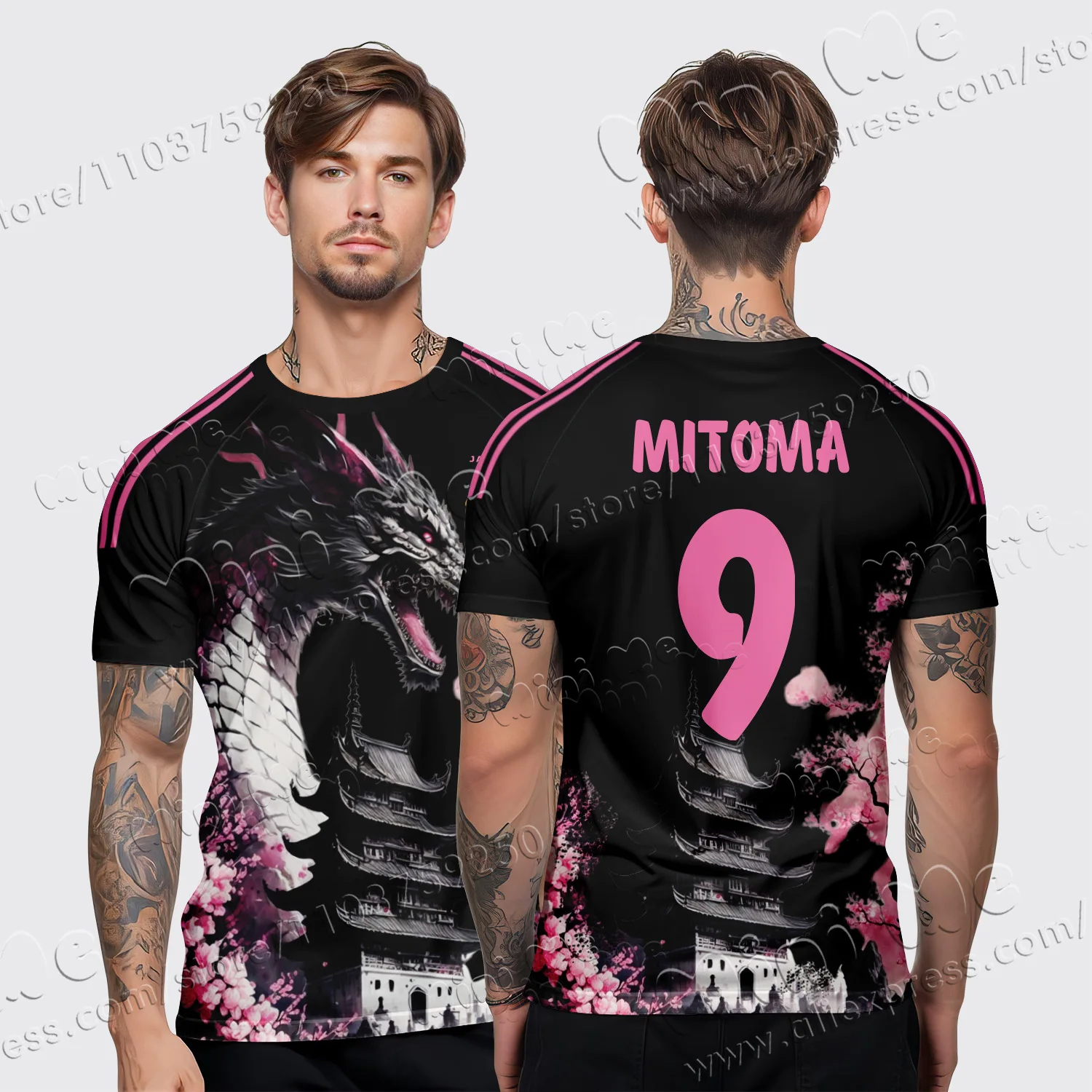 Summer new fashion trend Tsubasa-Men's 3D Quick Drying T-shirt, Comfortable and Breathable Sports T-shirt, New Men's Top