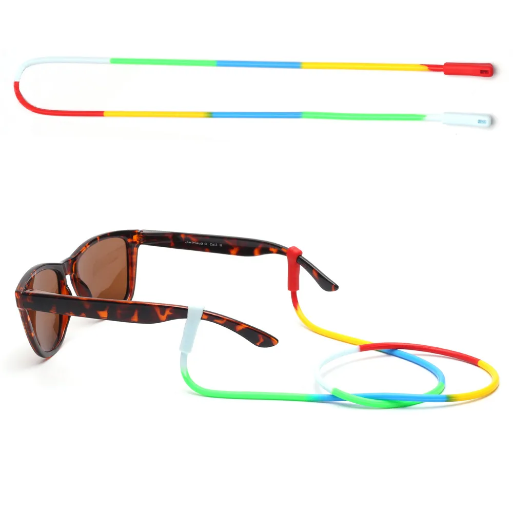 Glasses Straps JM Elastic Silicone Eyeglasses Strap Men Women Waterproof Sunlasses Accessory Chain Sports Glasses Ropes Cord Holder Lanyards
