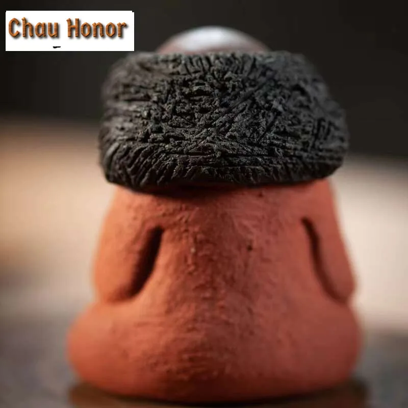 Yixing Boutique Purple Clay Tea Pet Figure Statue Ornaments Handmade Sculpture Toys Crafts Home Tea Set Decoration Accessories