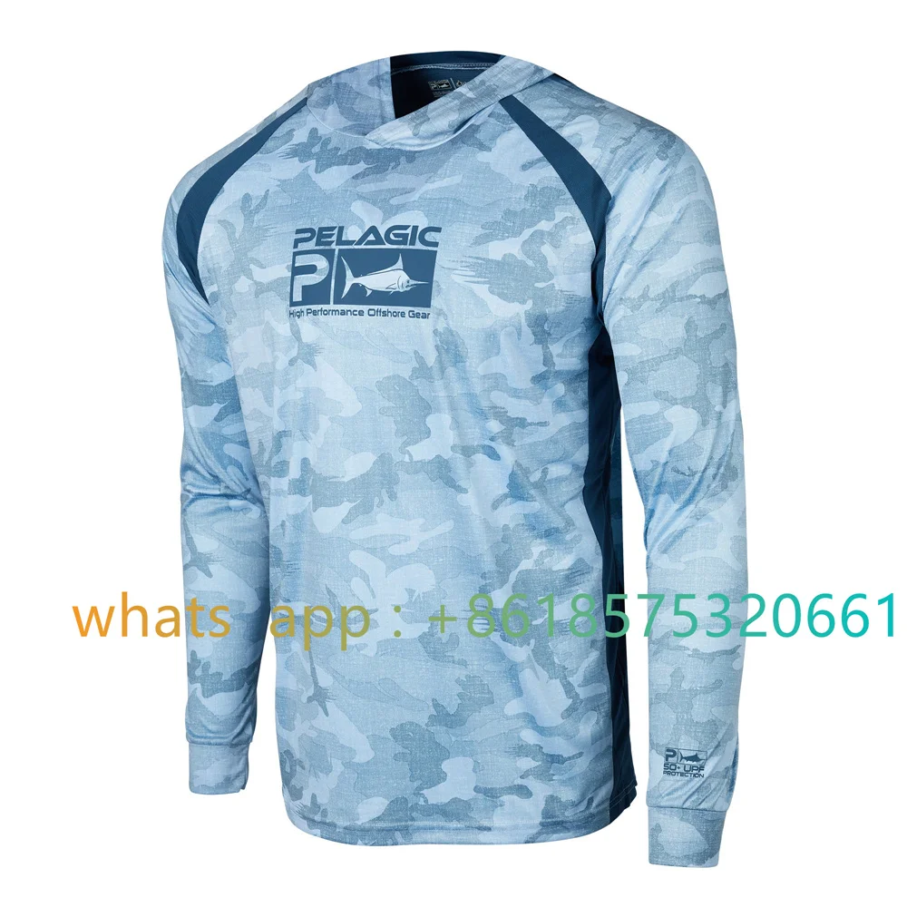 Pelagic Gear Vaportek Hooded Fishing Shirt Sunblock Shirt Sun Shield Long  Sleeve Shirt Upf50 Dry Fit Quickdry Ultra Light Fabric - AliExpress