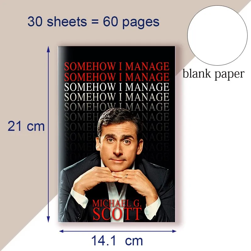 دفتر ملاحظات مقاس A5 مع اقتباس مايكل جي سكوت - كيف...