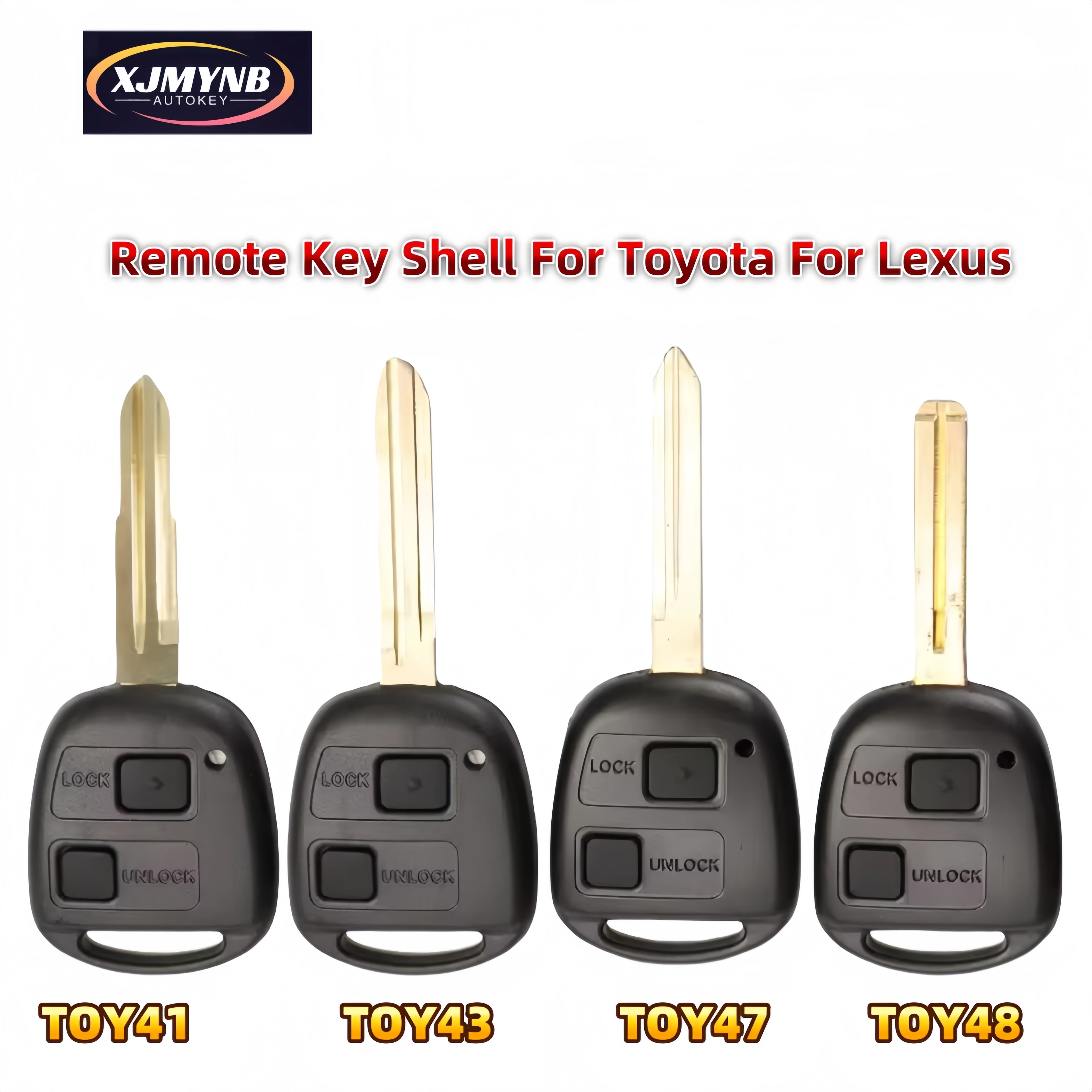 Premium 2-Button Remote Key Case Cover with Rubber Pad