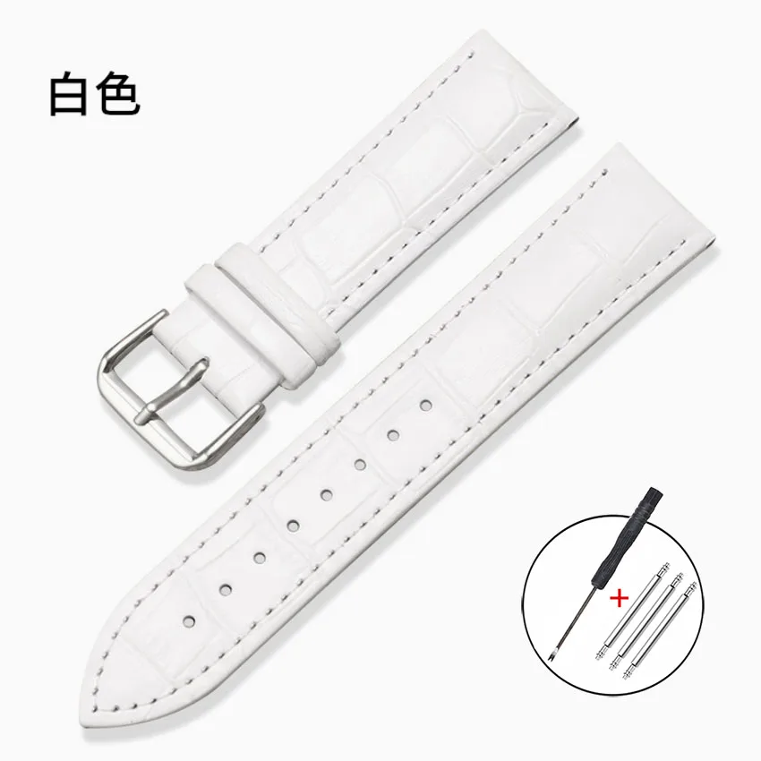 Elegant Genuine Leather Watch Strap: Soft Business Wristband with Pin Buckle