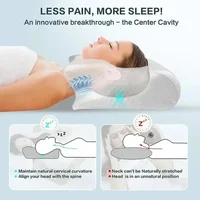 Sleep Memory Pillow Butterfly Memory Foam Neck Pillows Contoured Sleep For Neck Pain Relief Stomach Support Comfortable Pillow - Image 2