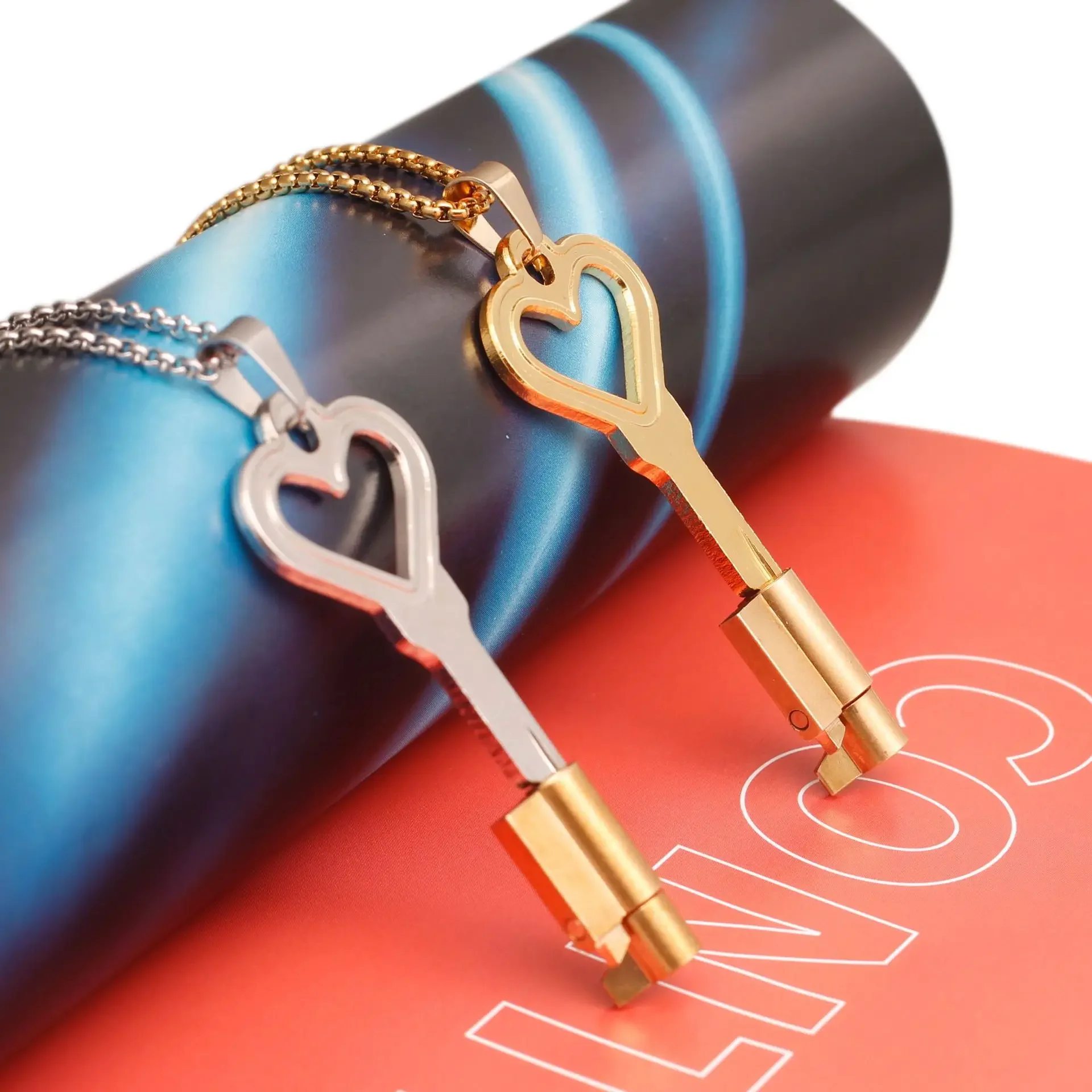 Heart Shaped Chastity Cage Key Necklace Accessory Fits All Cock Cages Integrated Locks Key Holder Sex Toys Adult Games Gifts penis chastity cage,chastity lock sex toy,chastity cage accessory