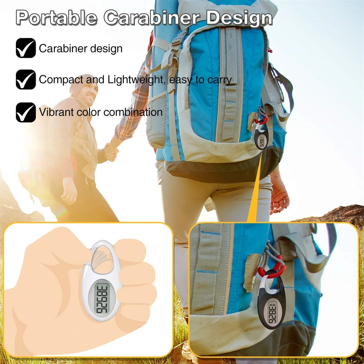 FITCENT 3D Pedometer with Large Digital Display