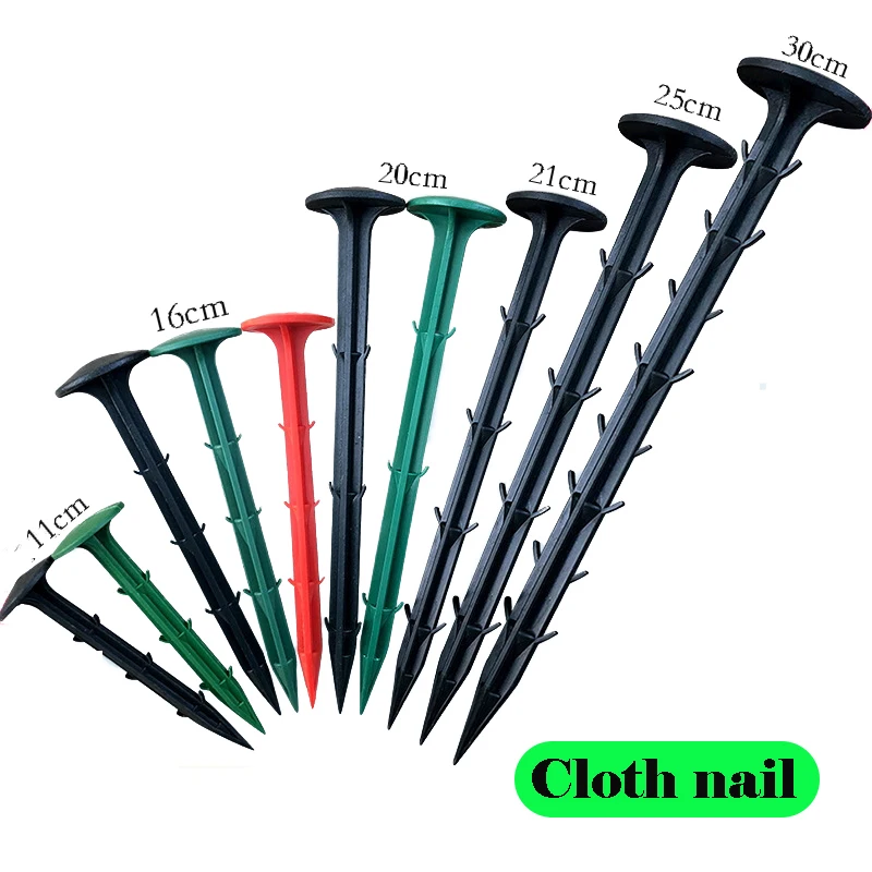 

10ps Orchard Greenhouse Farm Horticulture Nursery Weeding Black Plastic Cloth Nail