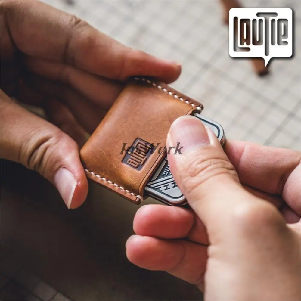 Фото Кожаная кобура LAUTIE EDC для Shuffle V1 V2, сумка для хранения покера, игрушка для снятия стресса, ручная работа, портативная №3