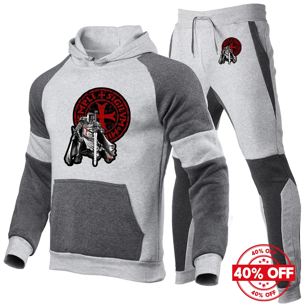 Mens Knights Templar Hoodies and Sports Pants Suits
