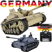3868 Large Remote Control Assault Tank F/8 No.3 TK7.0 Airsoft BB Shooting 1/16 Scale RC  Military Vehicle Truck Collection Model 1