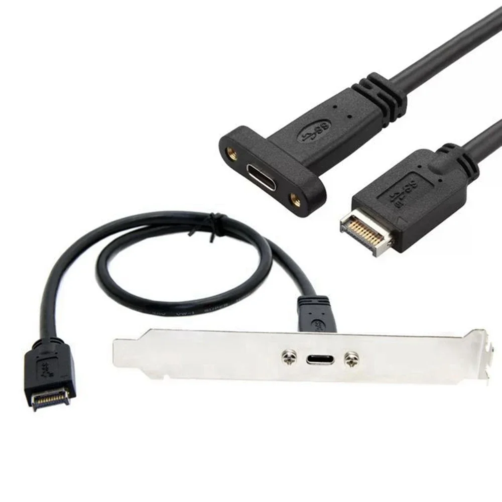 

Usb 3.1 Usb 3.1 Front panel connector E-type to Usb-C C-type internal thread extension cable with panel mounting screws