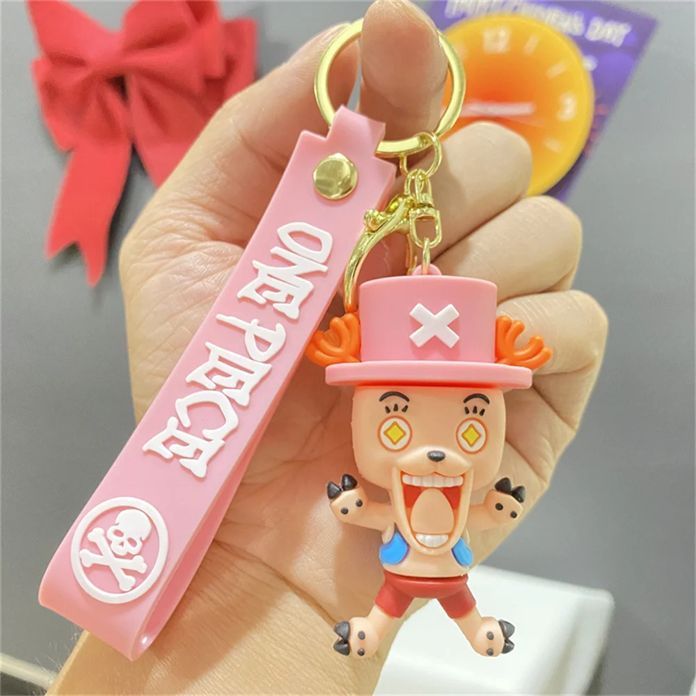 Miniso One Piece Keychain Luffy Sauron Nami Chopper Silicone Bag